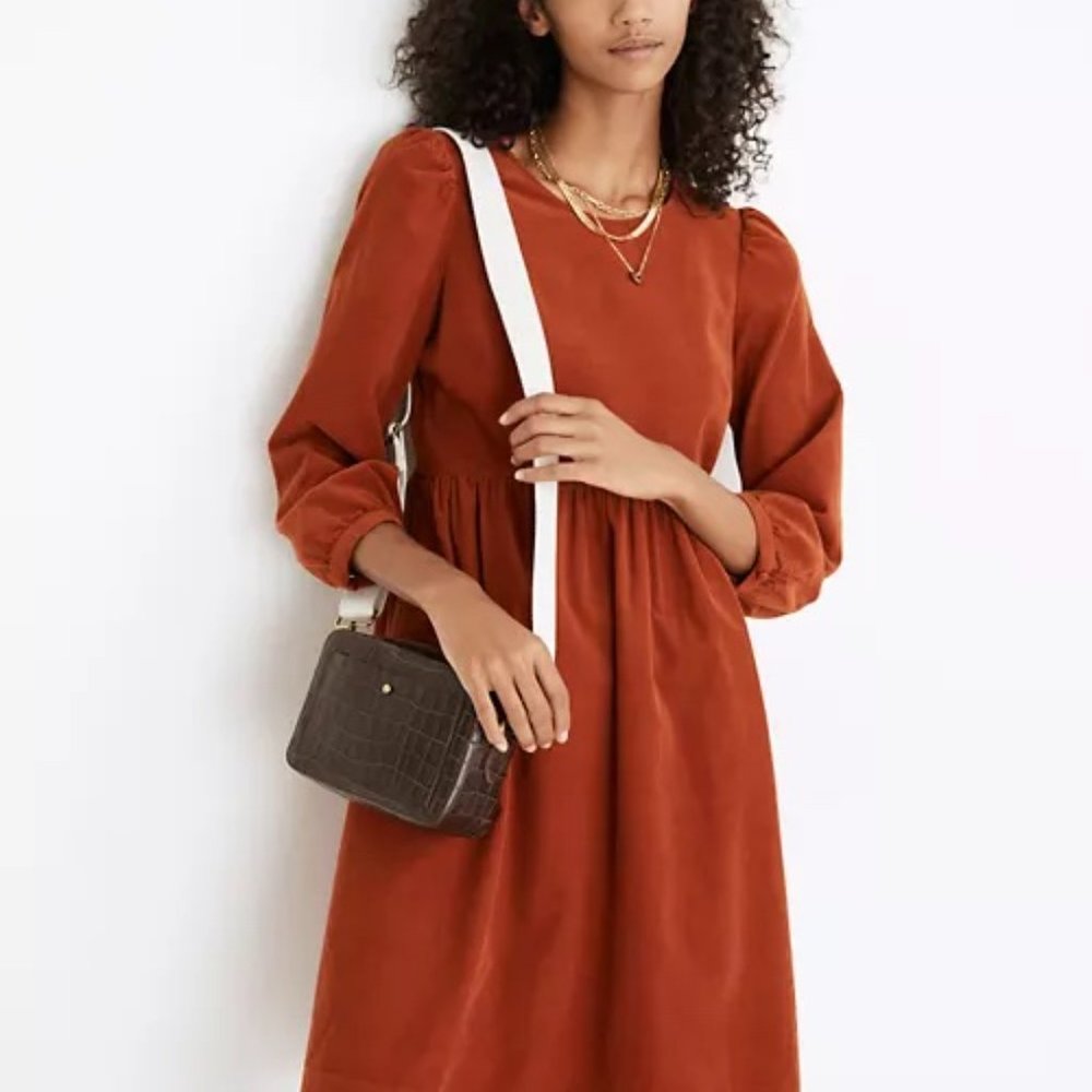 Madewell Corduroy Relaxed Mini Dress, Size xxs